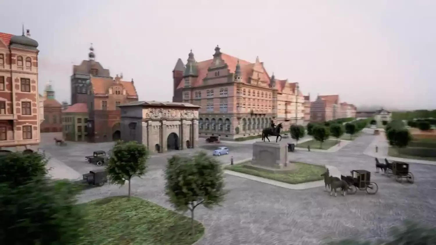 Siedem minut podróży w czasie do Gdańska sprzed 90 lat. Tak miasto wyglądało przed wojną