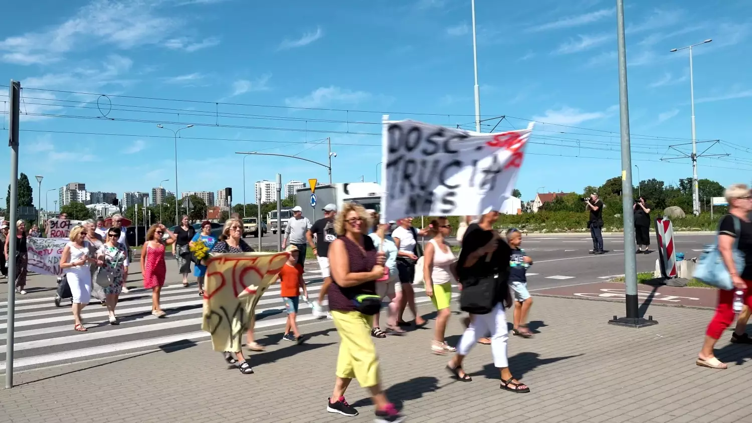 "Od tej pylicy, dostaję już kur....". Mieszkańcy protestowali przeciwko pyłowi