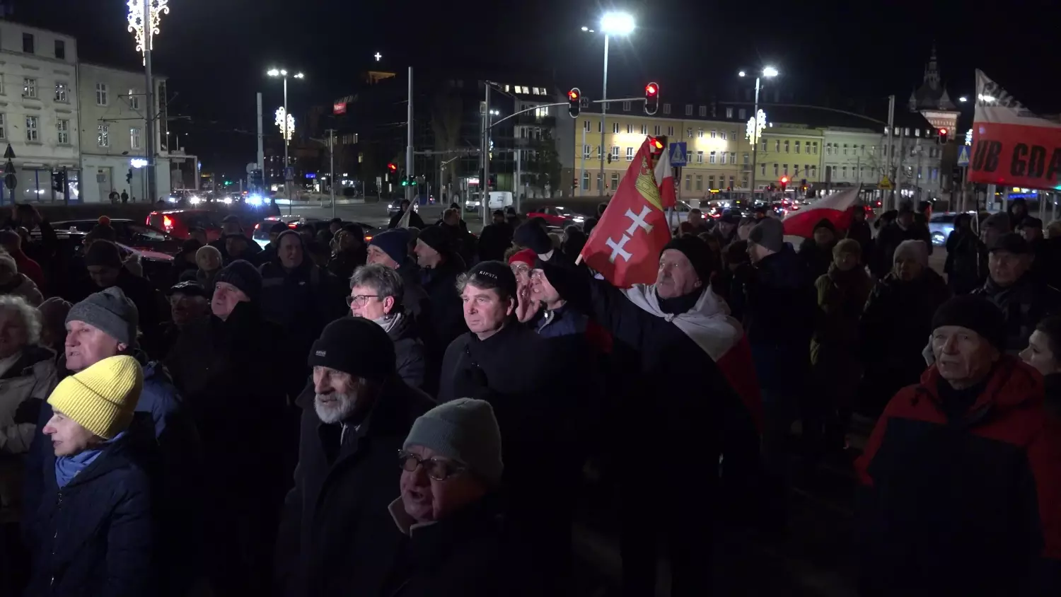 Protest pod Radą Miasta Gdańska w sprawie Mostu Siennickiego