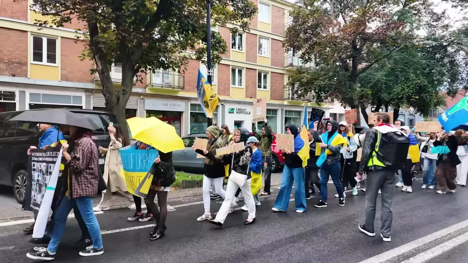 Gdańsk solidarny z Ukrainą. Przemarsz ulicami miasta